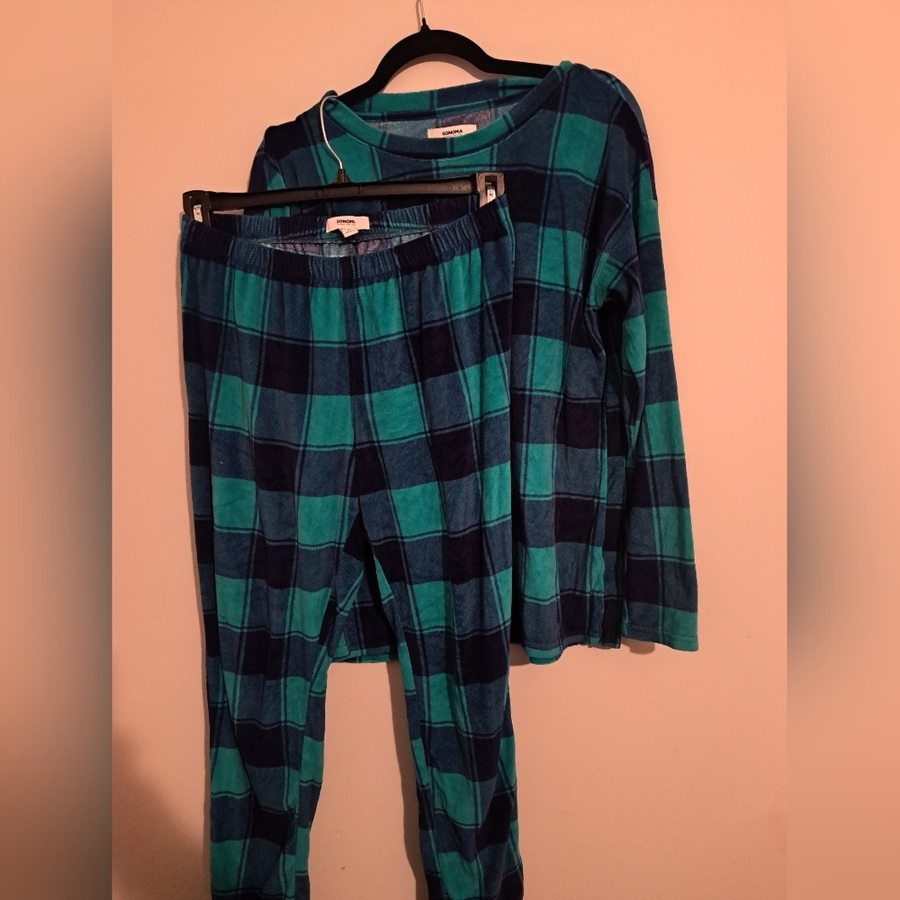 Sonoma Plaid Pajama Set Women's Medium